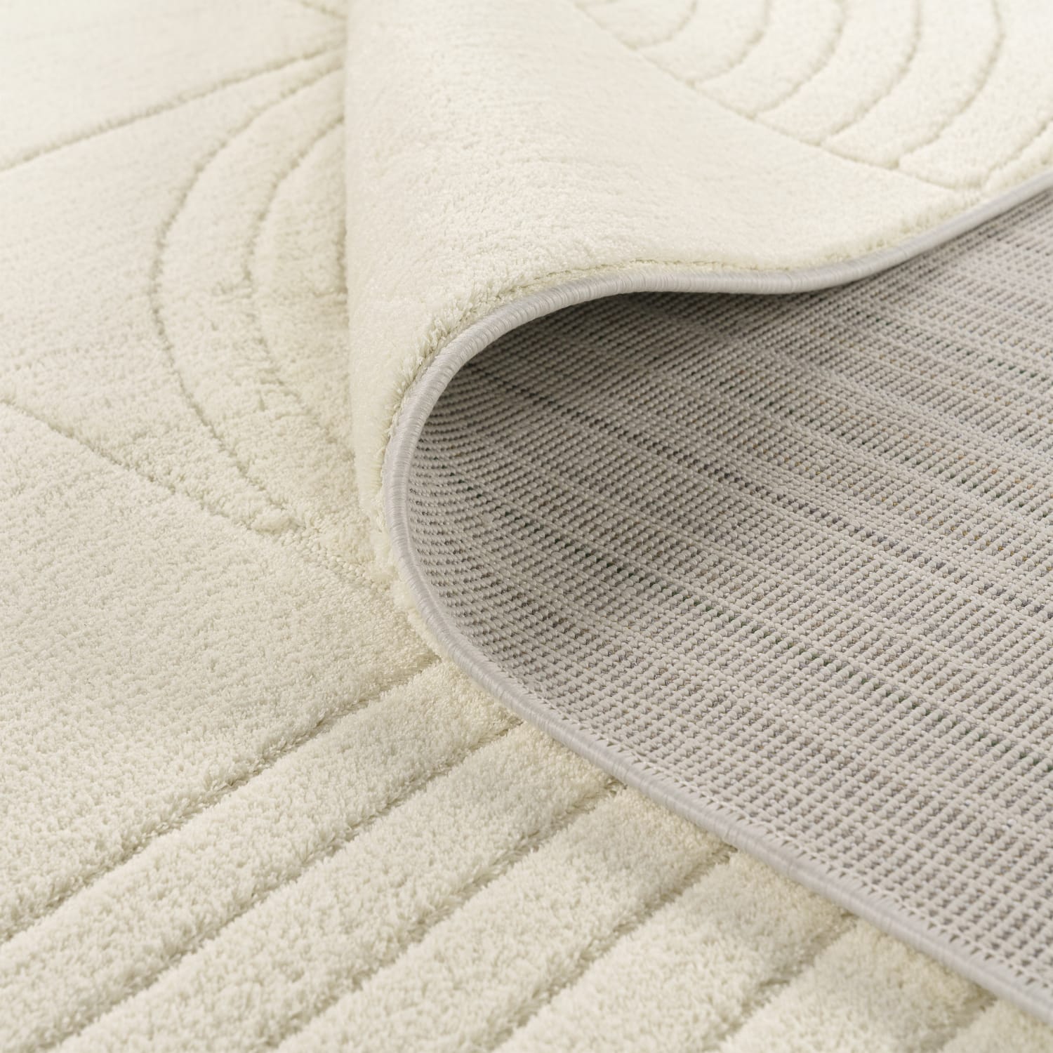 Moderner-Teppich Girit Creme