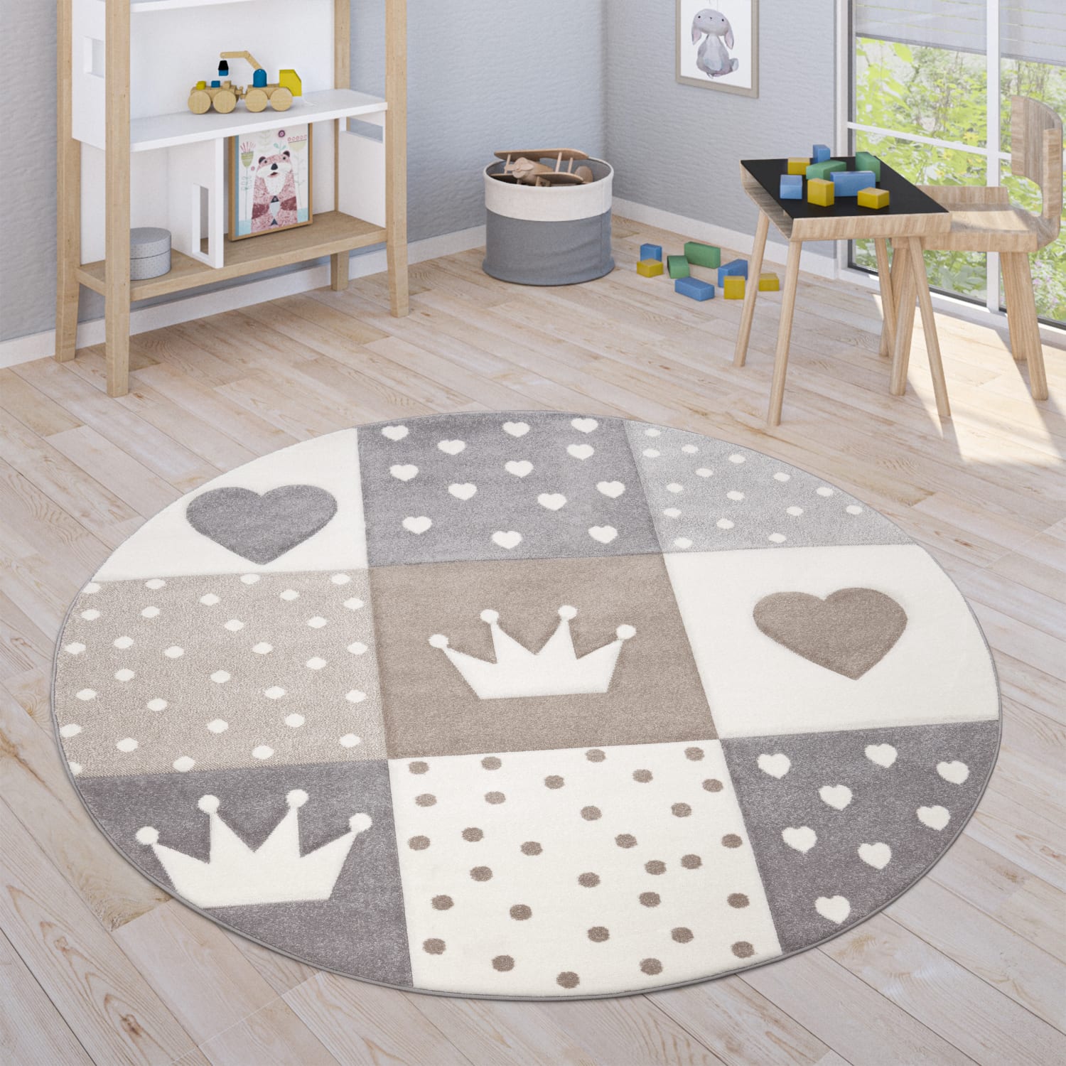 Kinder-Teppich Cosmo Beige