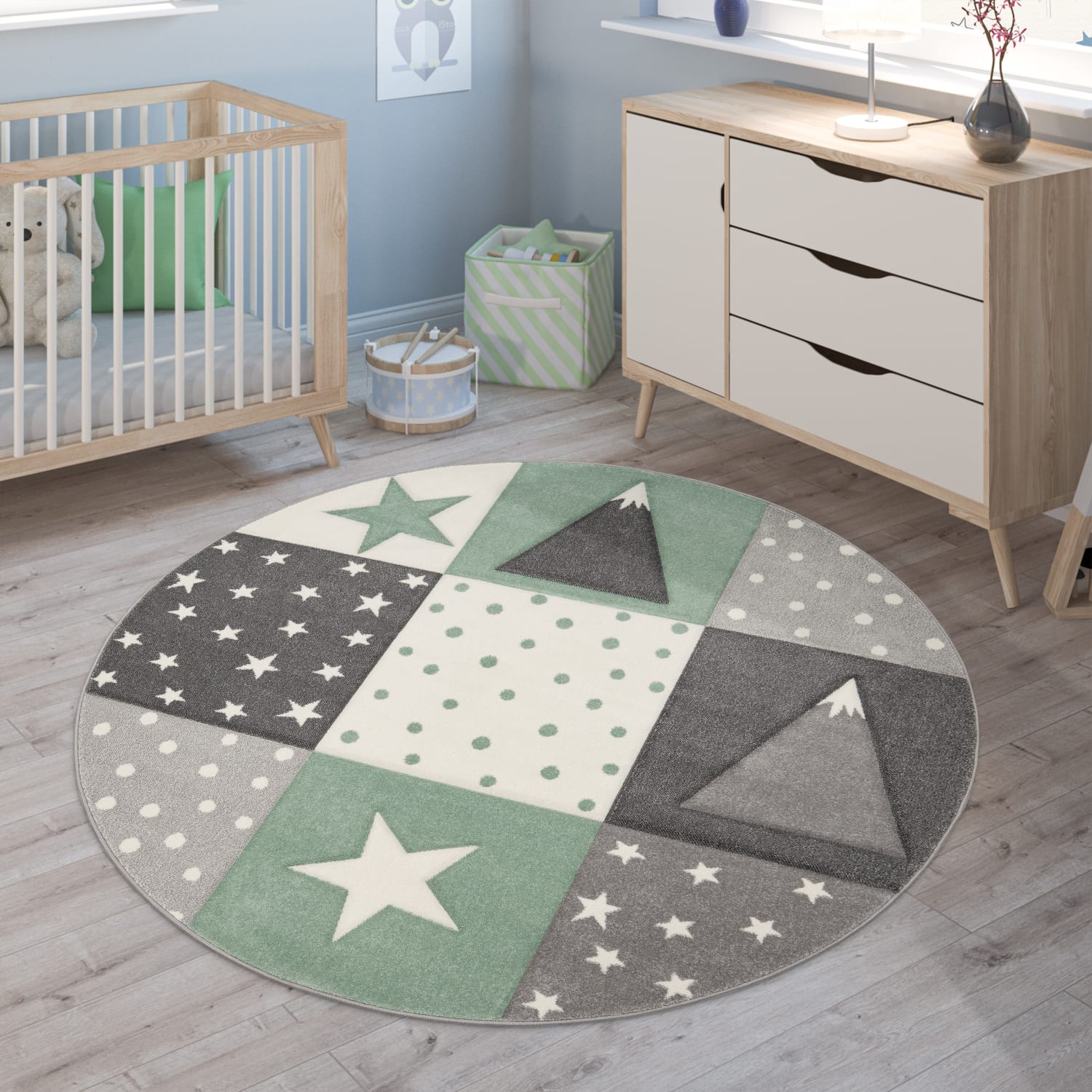 Kinder-Teppich Cosmo Grün