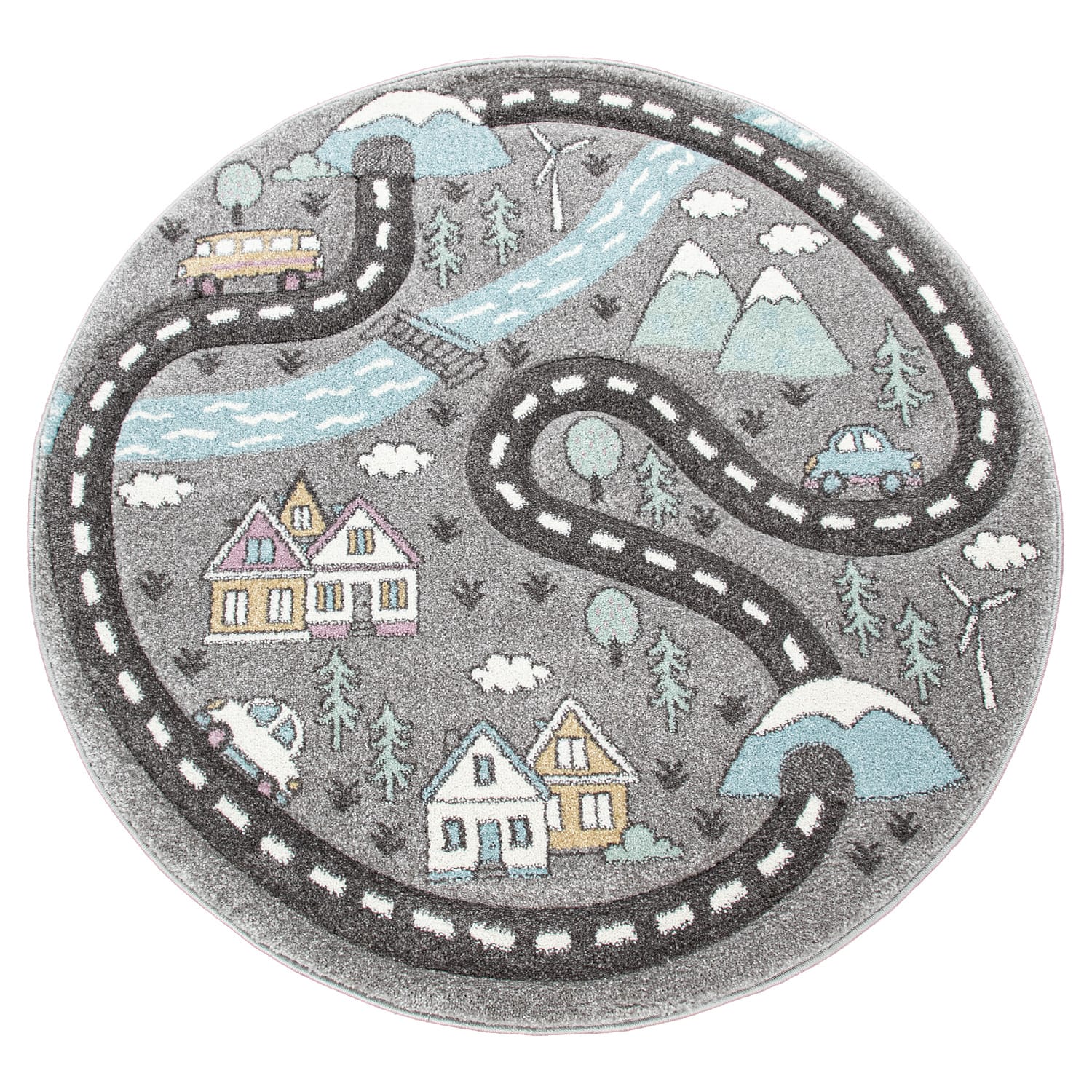 Kinder-Teppich Volta Grau