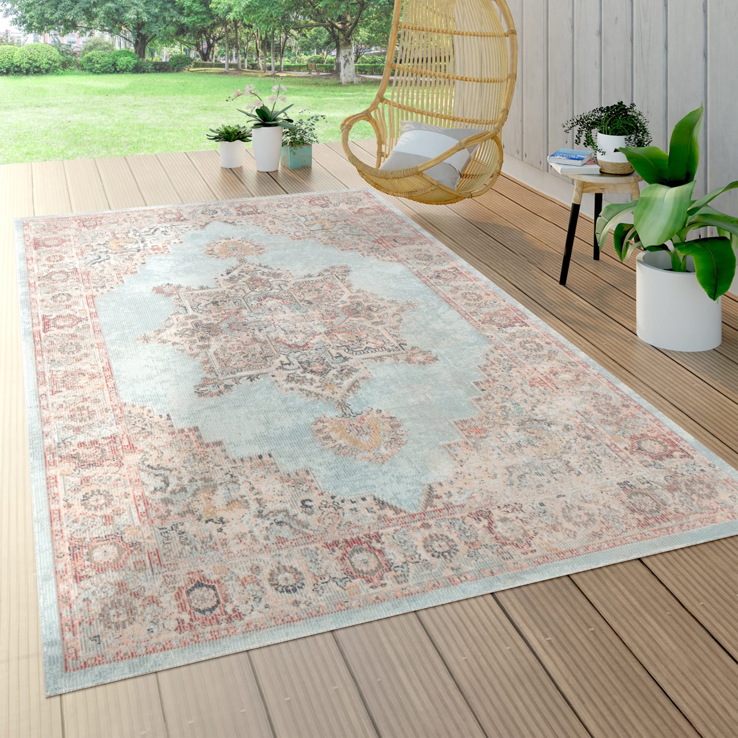 In- & Outdoor-Teppich Torres Türkis