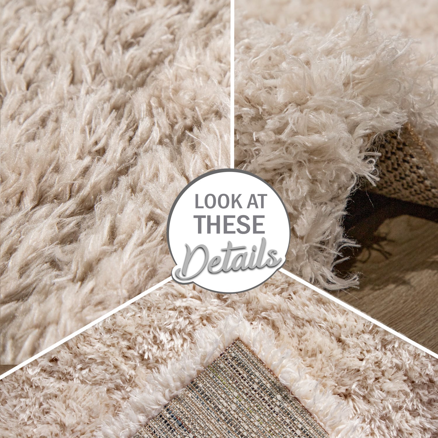 Hochflorteppich Milano Beige