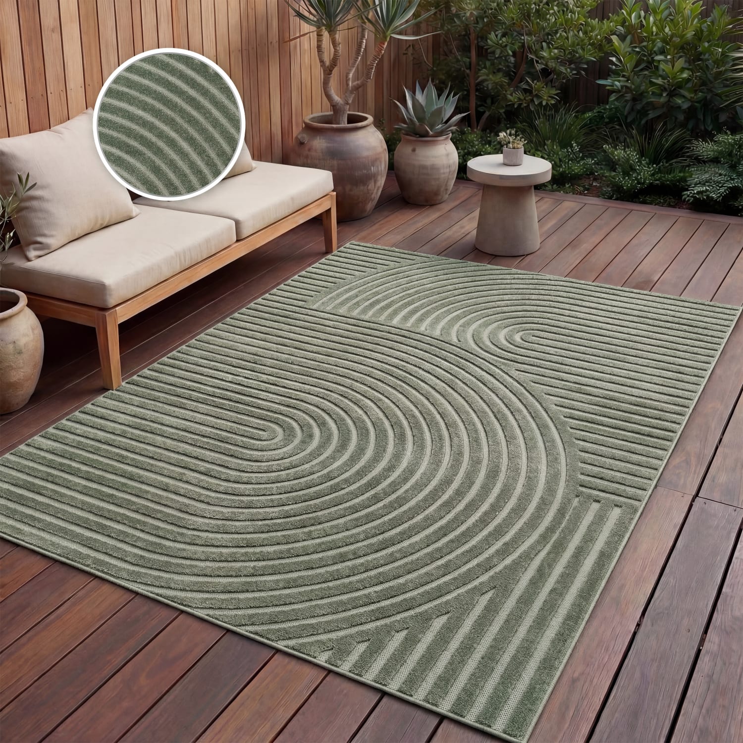 In- & Outdoor-Teppich Cotton Grün