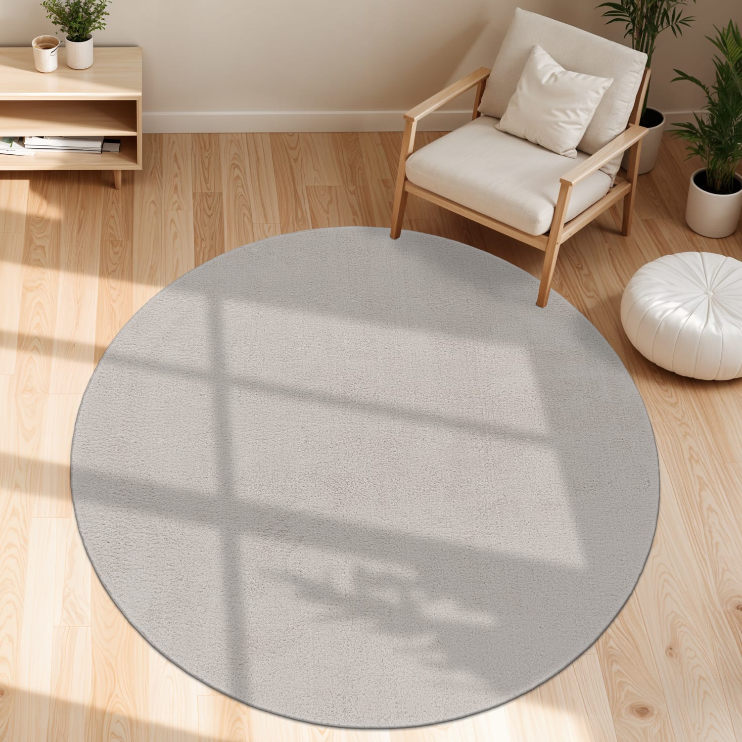 Teppich Cadiz | Silber | 200 cm rund