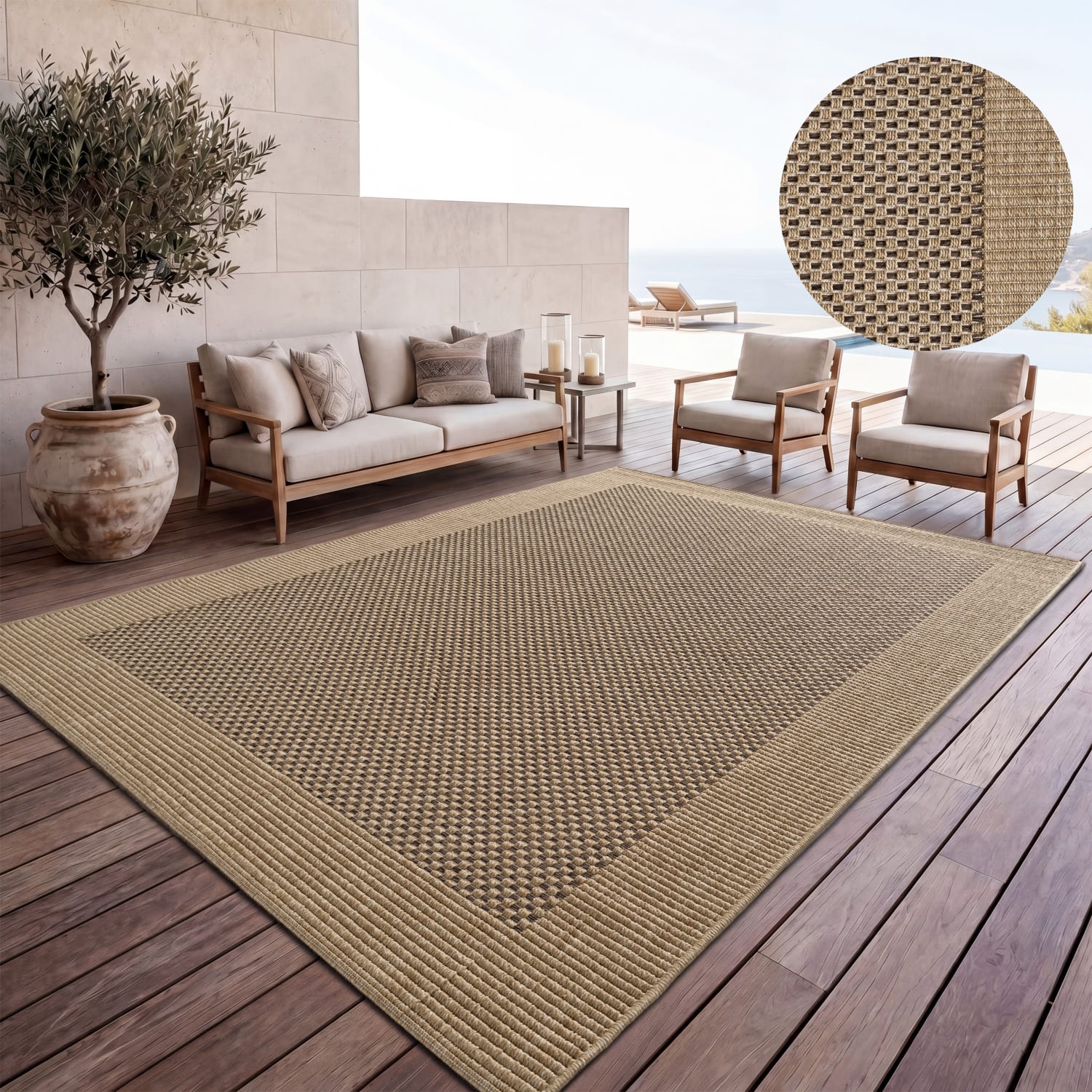 In- & Outdoor-Teppich Waregem Beige