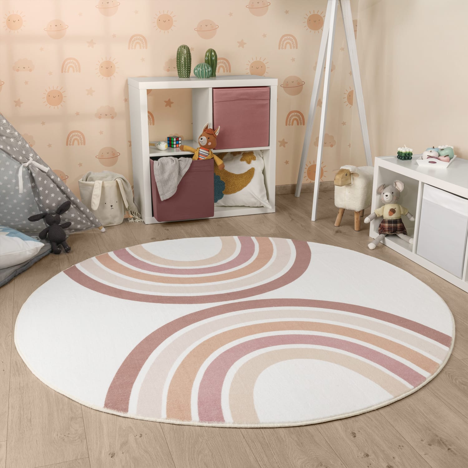Kinderteppich waschbar Niloya Pink
