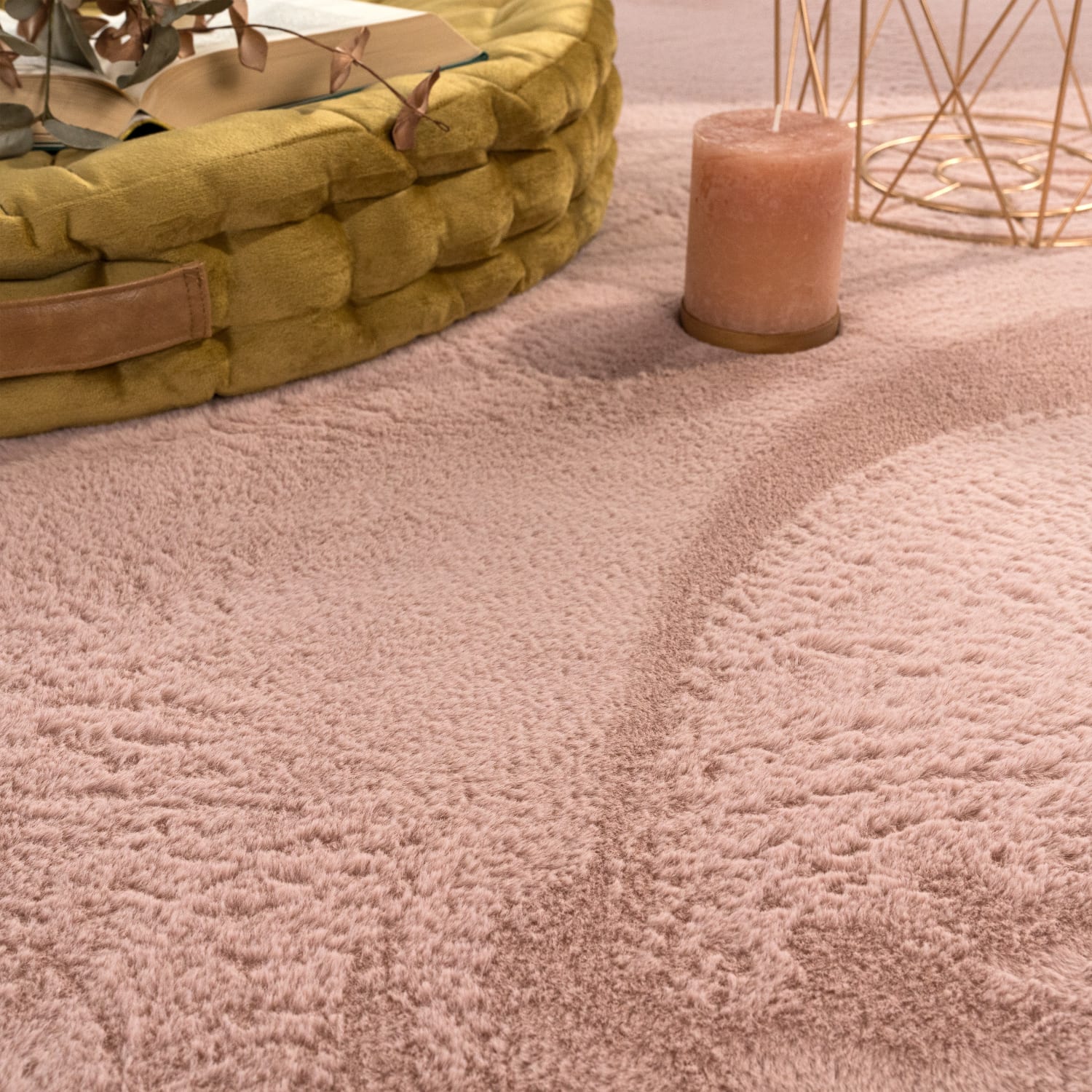 Flauschteppich Soft Pink