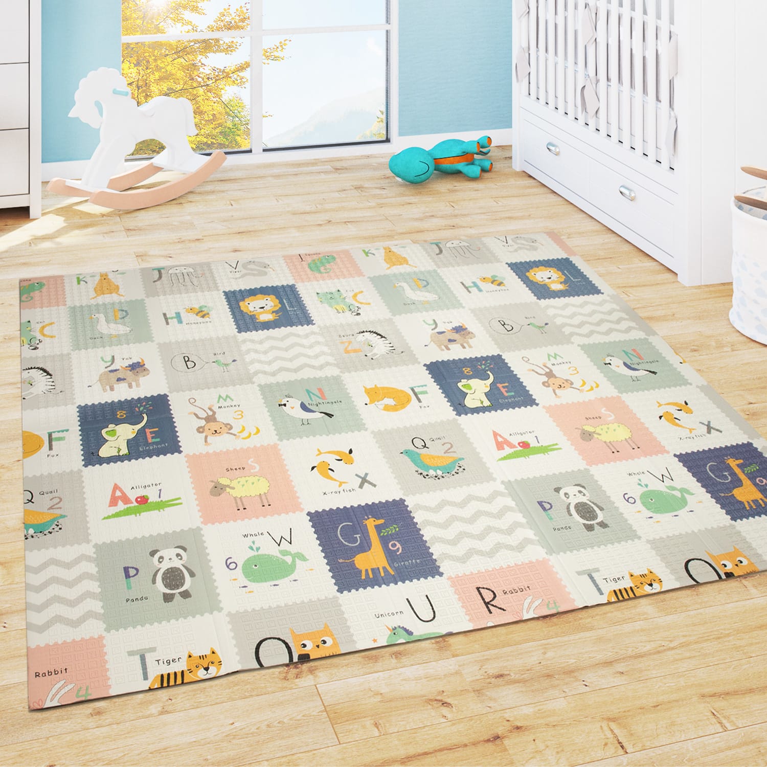 Spielteppich faltbar Folding Mat Weiß