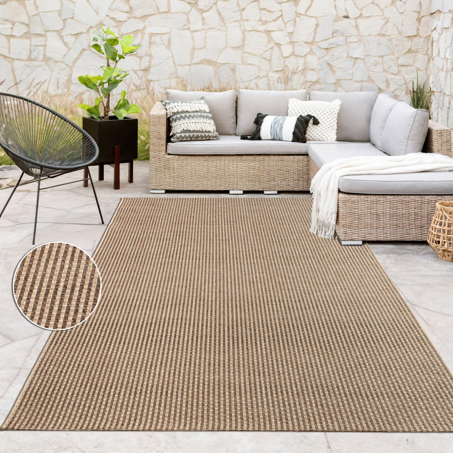 In- & Outdoor-Teppich Waregem Beige