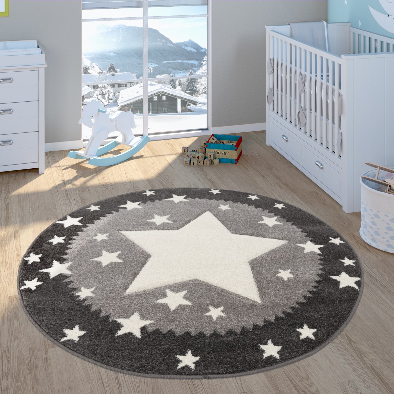 Kinder-Teppich Ela Grau
