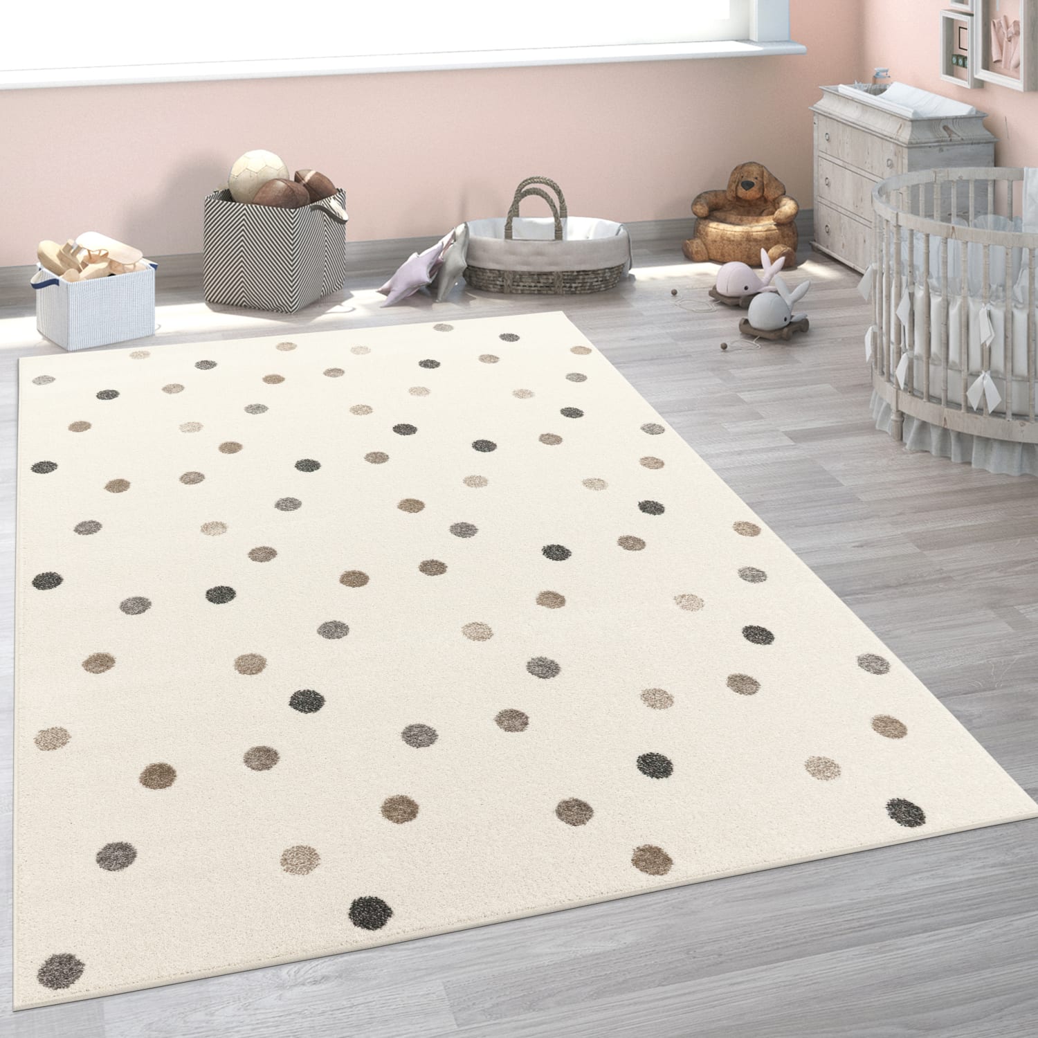 Kinder-Teppich Nino Beige