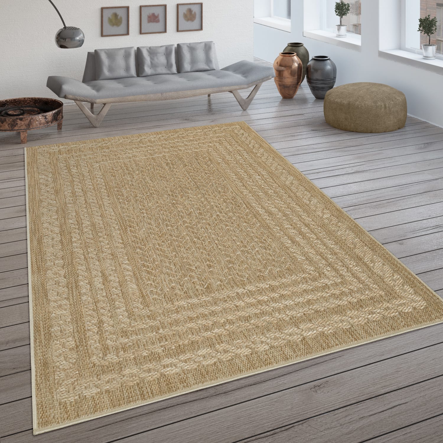 In- & Outdoor-Teppich Liege Beige