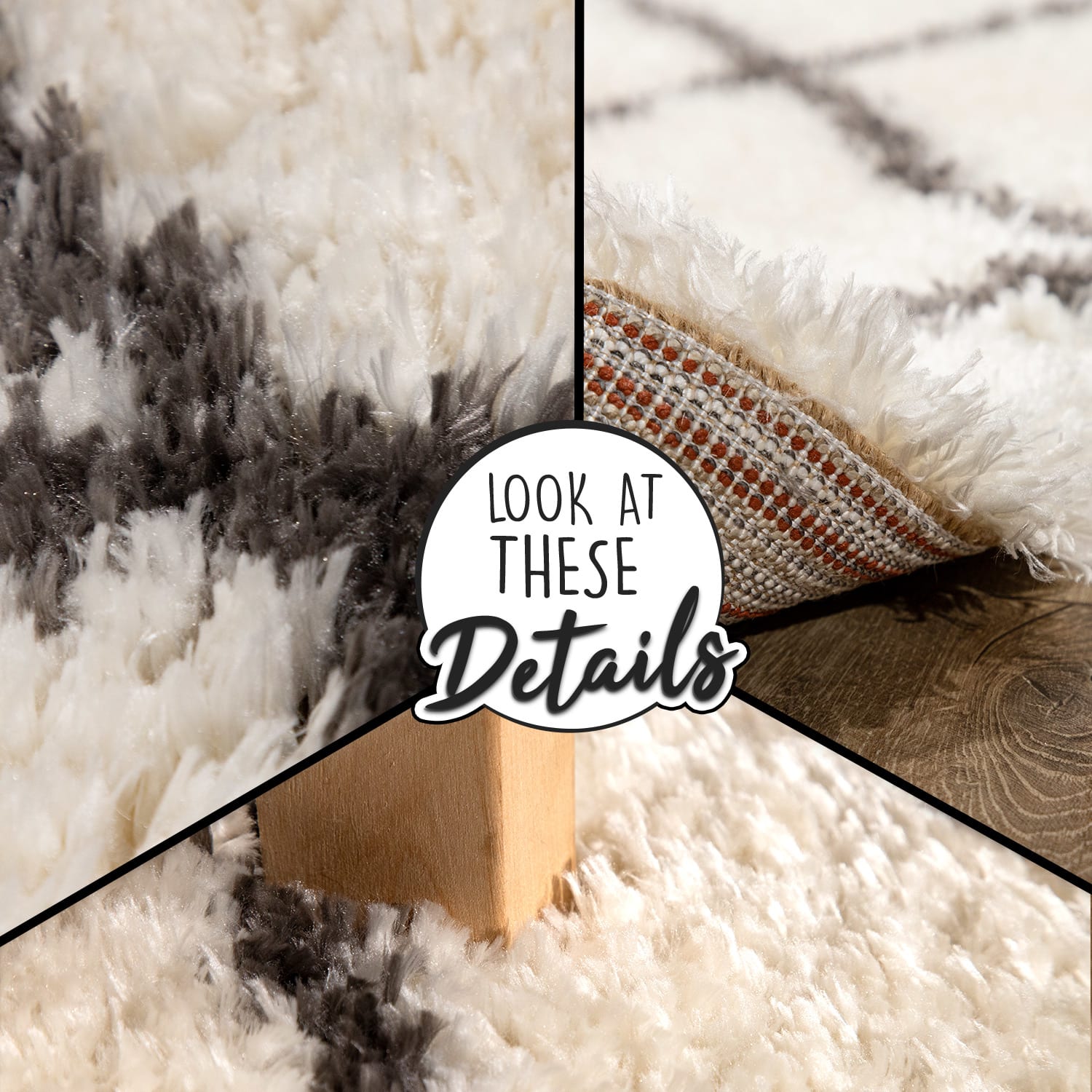 Hochflorteppich Maghreb Creme