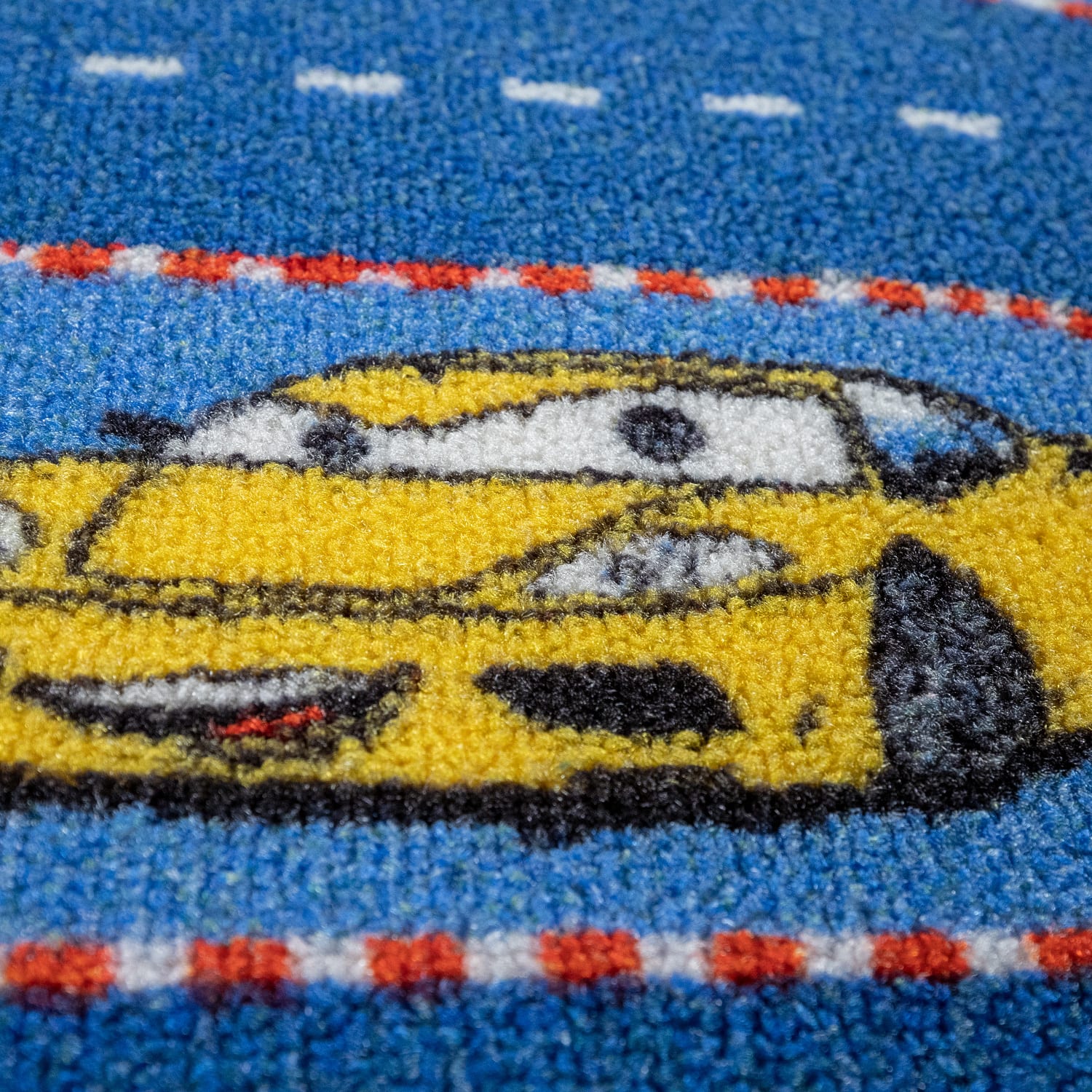 Kinderteppich Wendbar Lino Blau