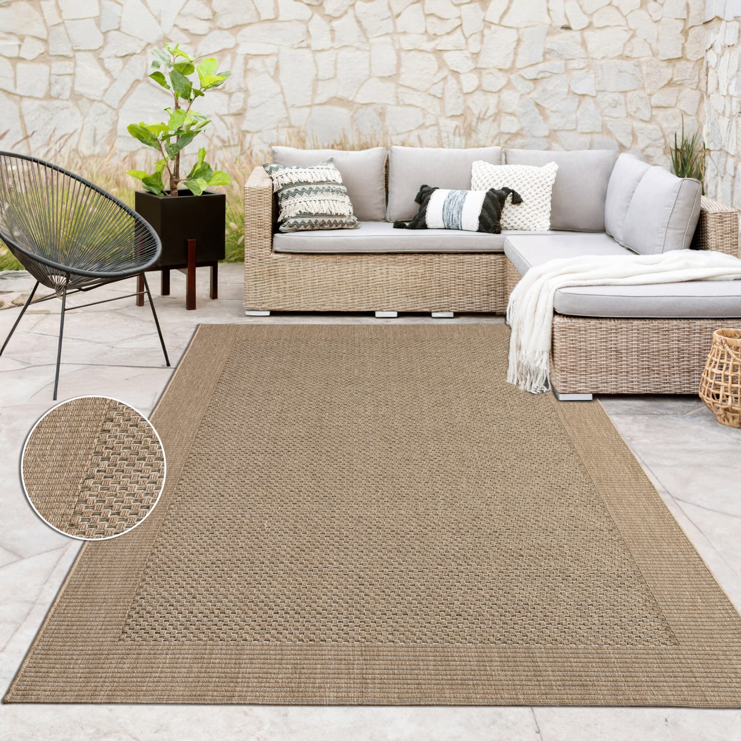 In- & Outdoor-Teppich Waregem Beige