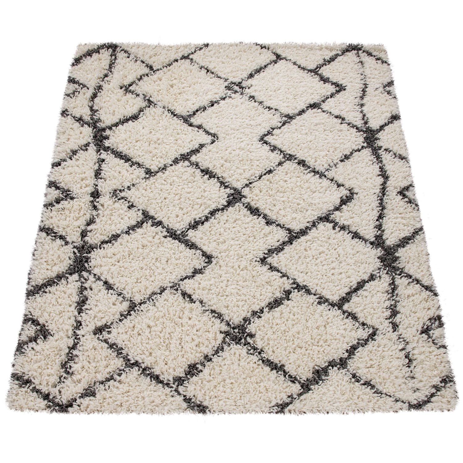 Shaggyteppich Kalmar Creme-Anthrazit