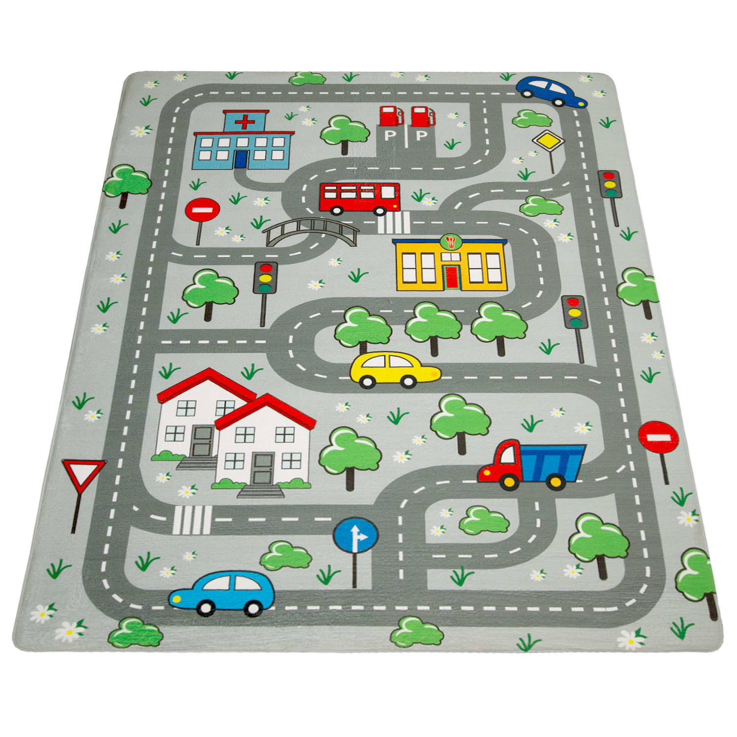 Kinderteppich waschbar Chicos Grau
