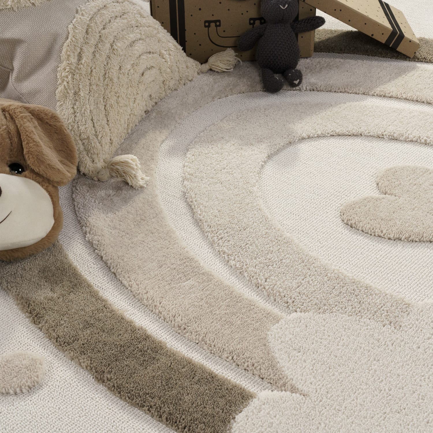 Kinder-Teppich Kika Sand