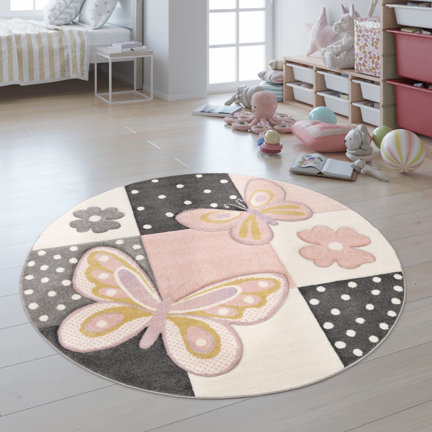 Kinder-teppich Cosmo | Mehrfarbig | 200 cm rund