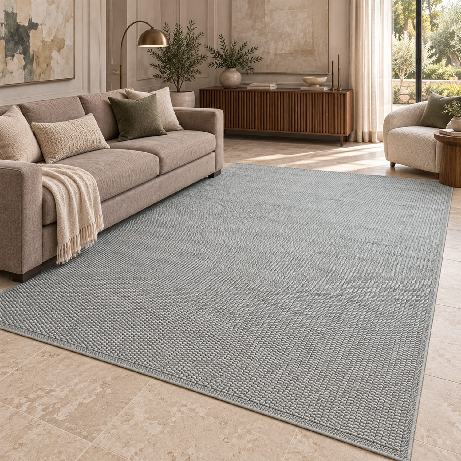 In- & outdoor-teppich Timber | Grau | 160x220 cm