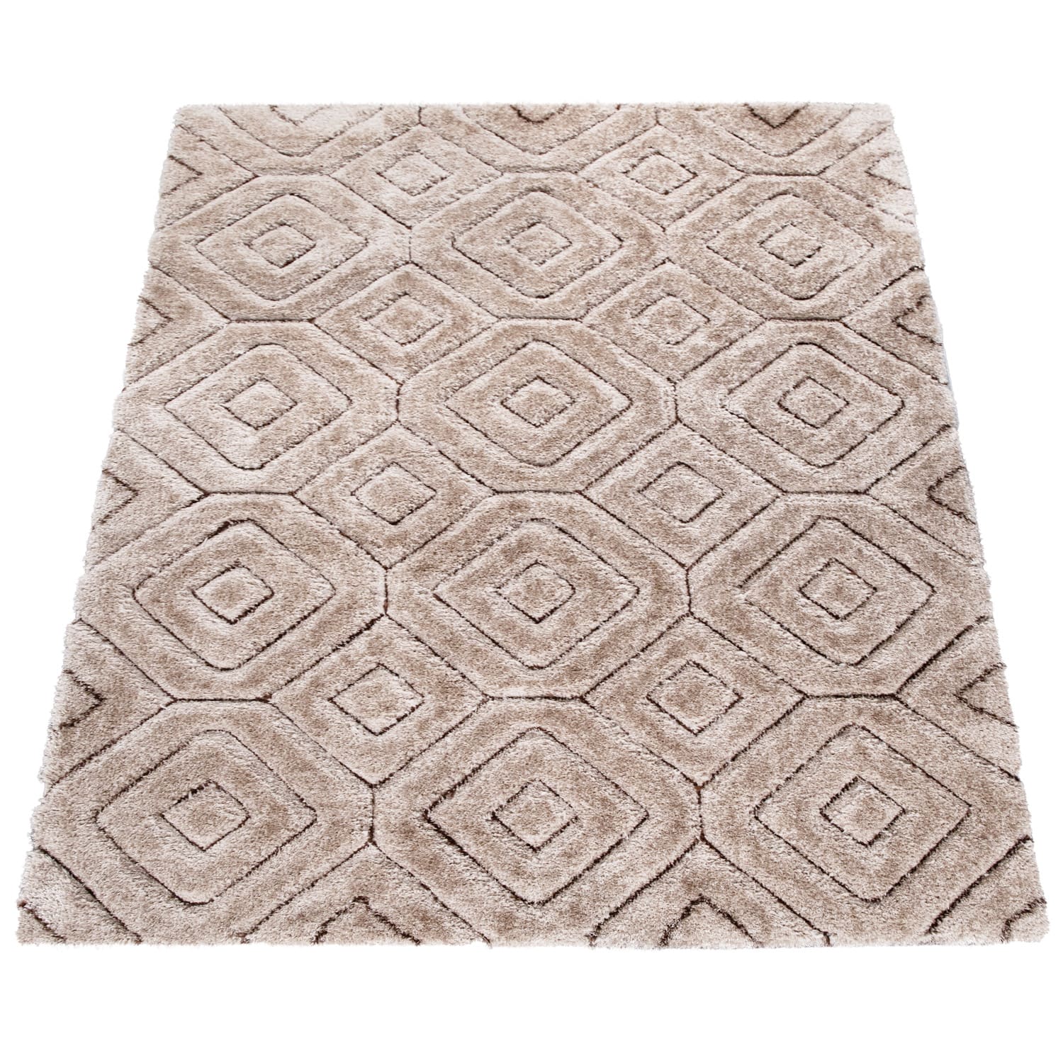 Hochflorteppich Palma Beige