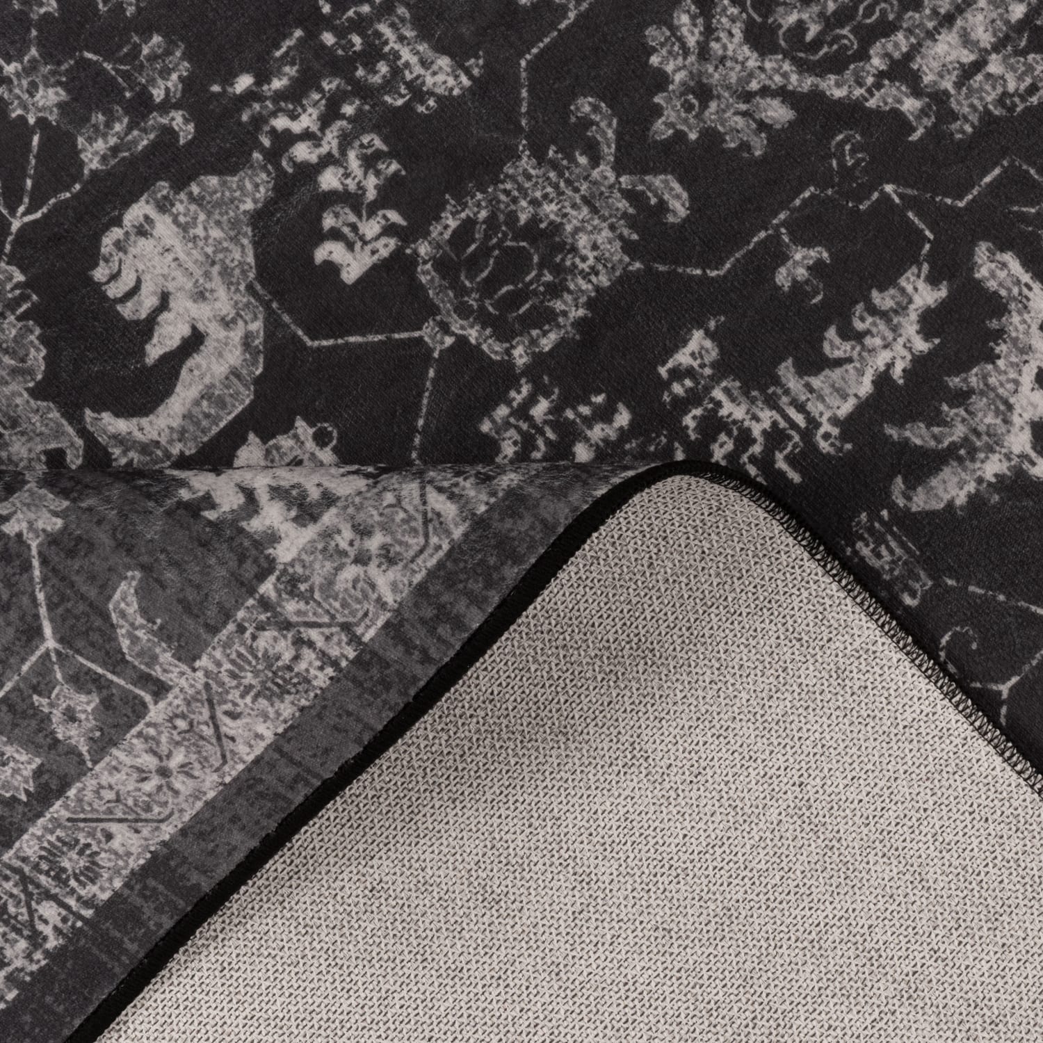 Teppich waschbar Semer Anthrazit