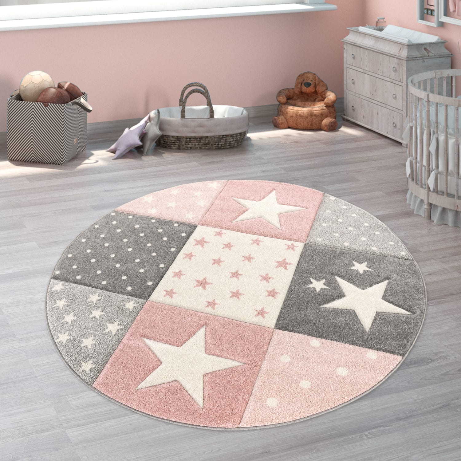 Kinder-Teppich Cosmo Pink