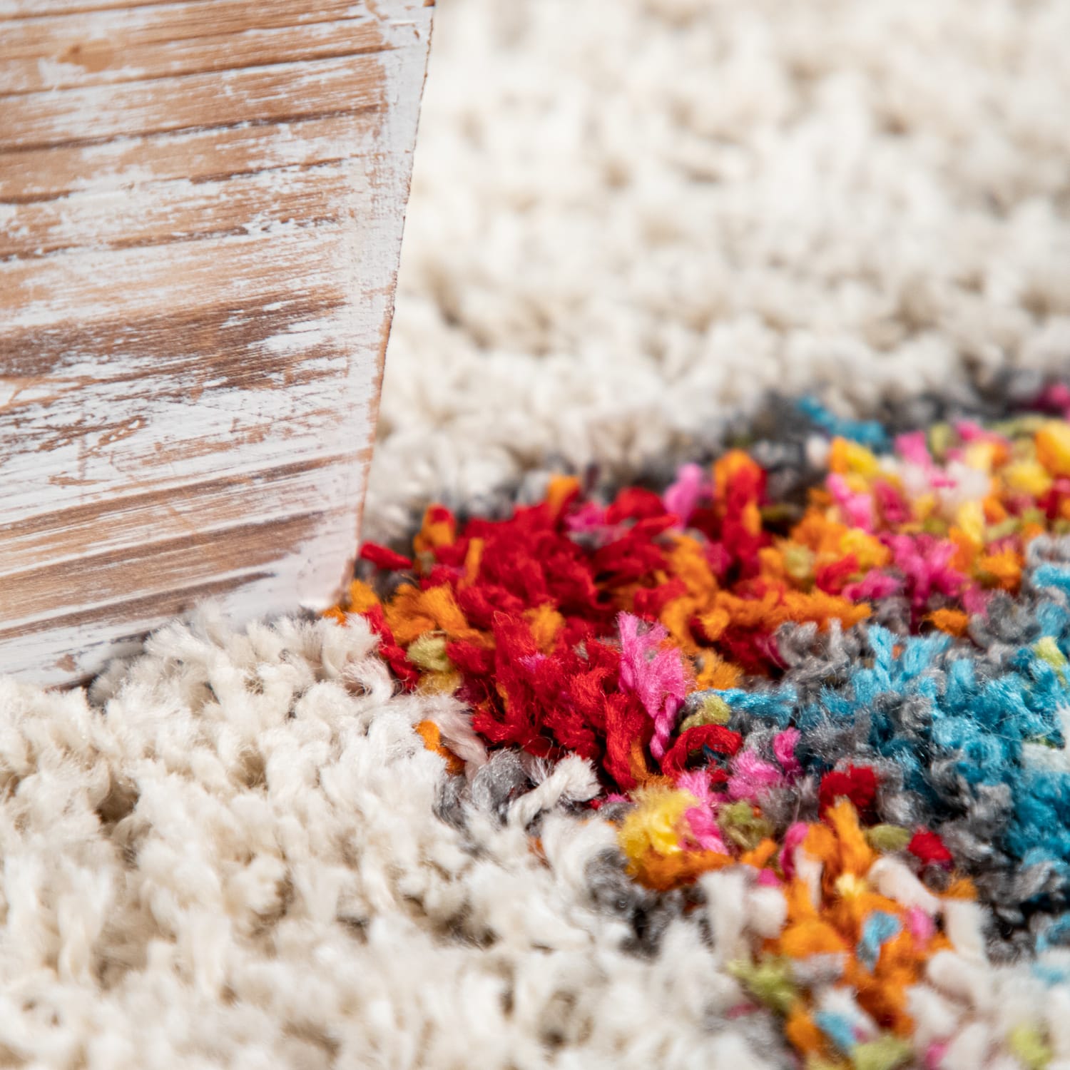 Hochflorteppich Wooly Mehrfarbig