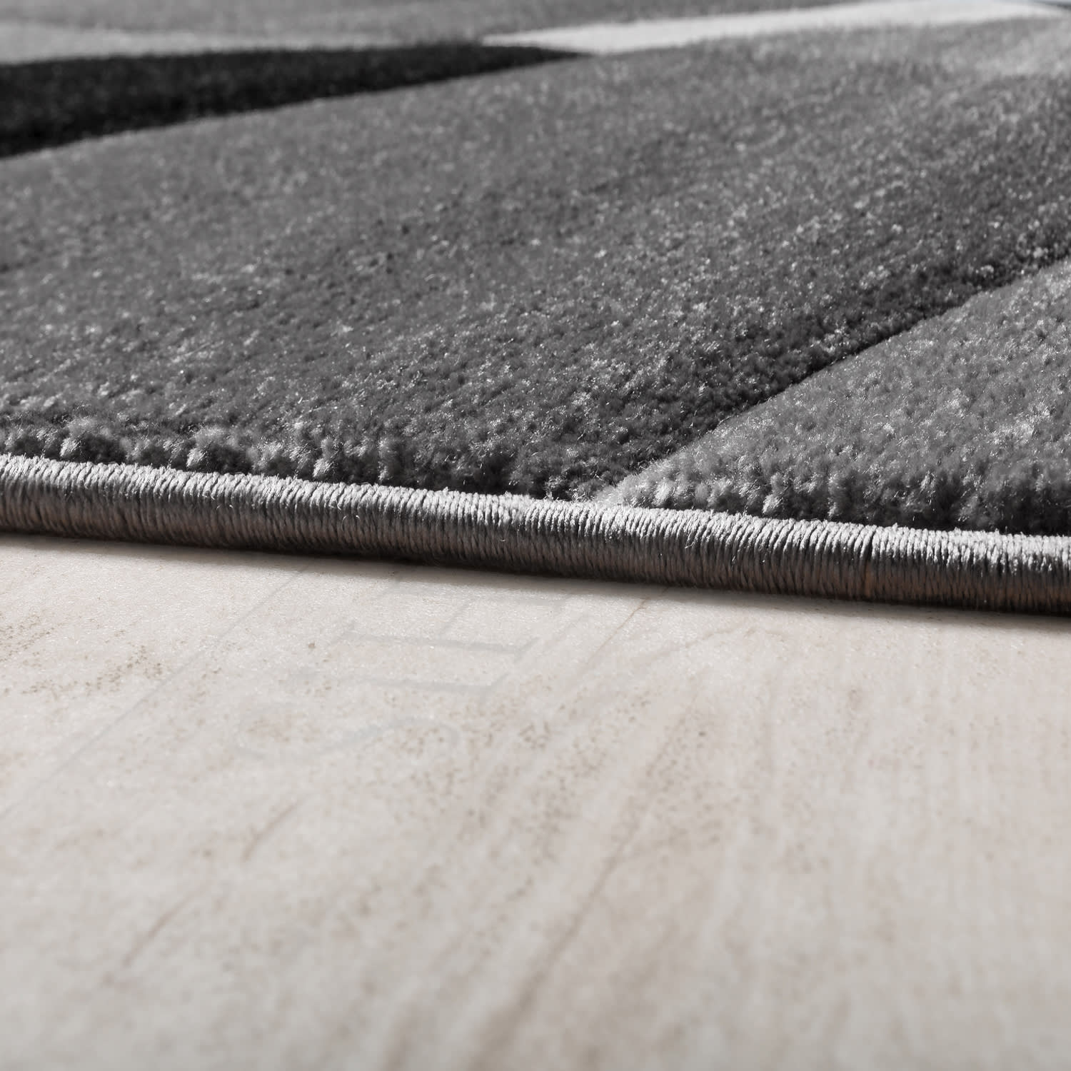 Moderner-Teppich Diamond Schwarz-Weiß