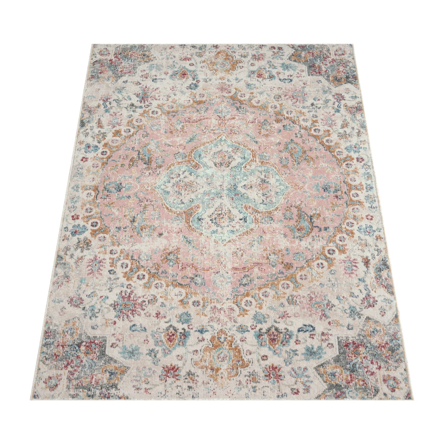 In- & Outdoor-Teppich Torres Creme-Pink