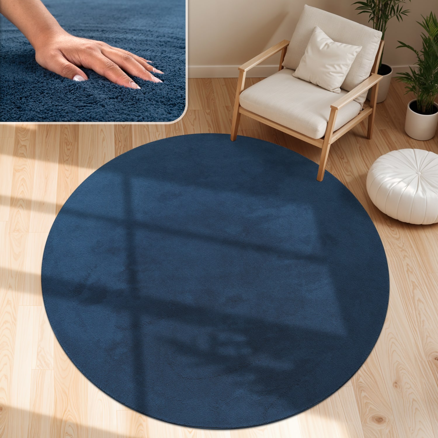 Teppich Cadiz Navy-Blau
