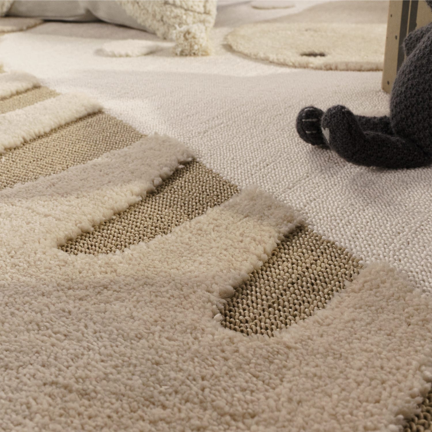 Kinder-Teppich Kika Beige