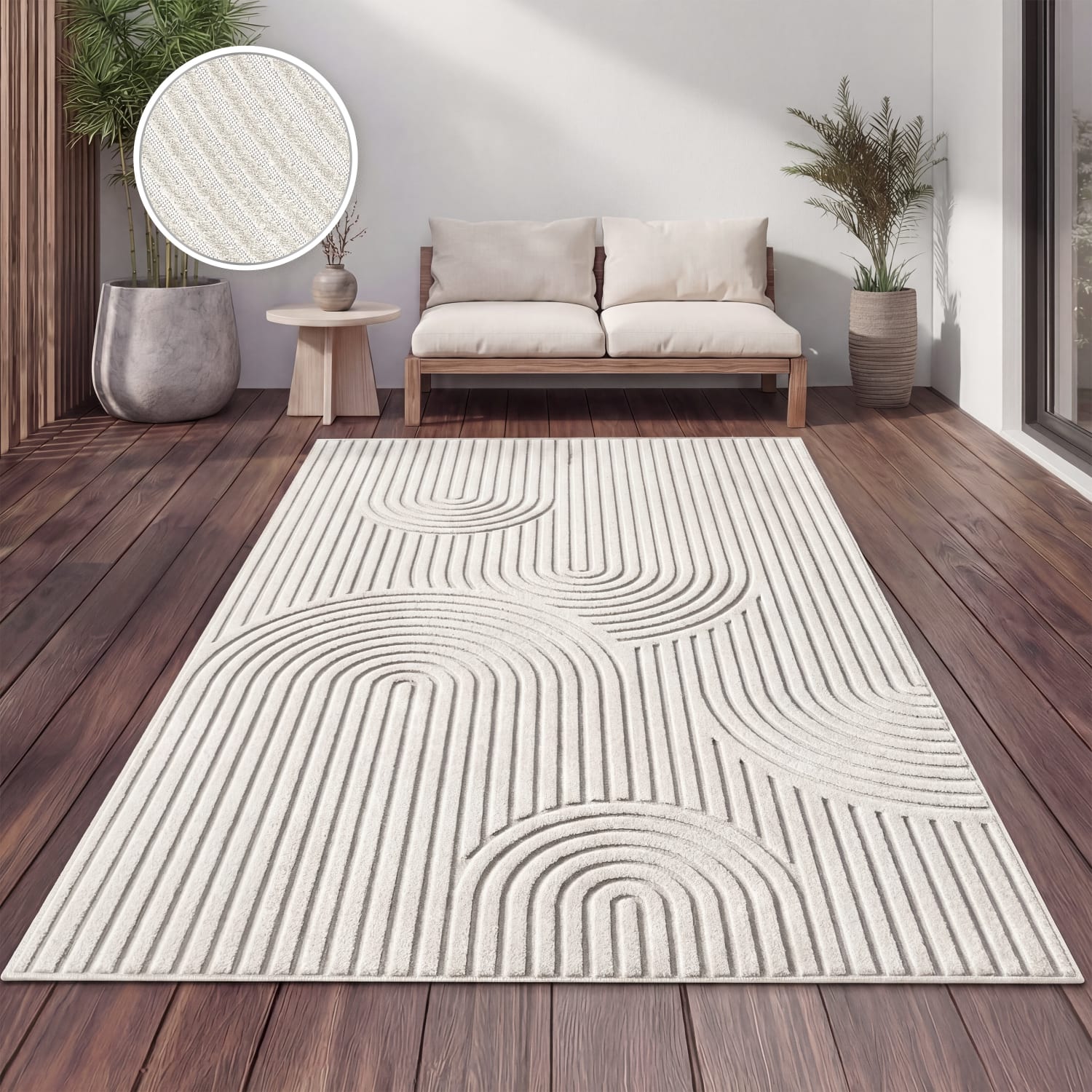 In- & Outdoor-Teppich Cotton Creme
