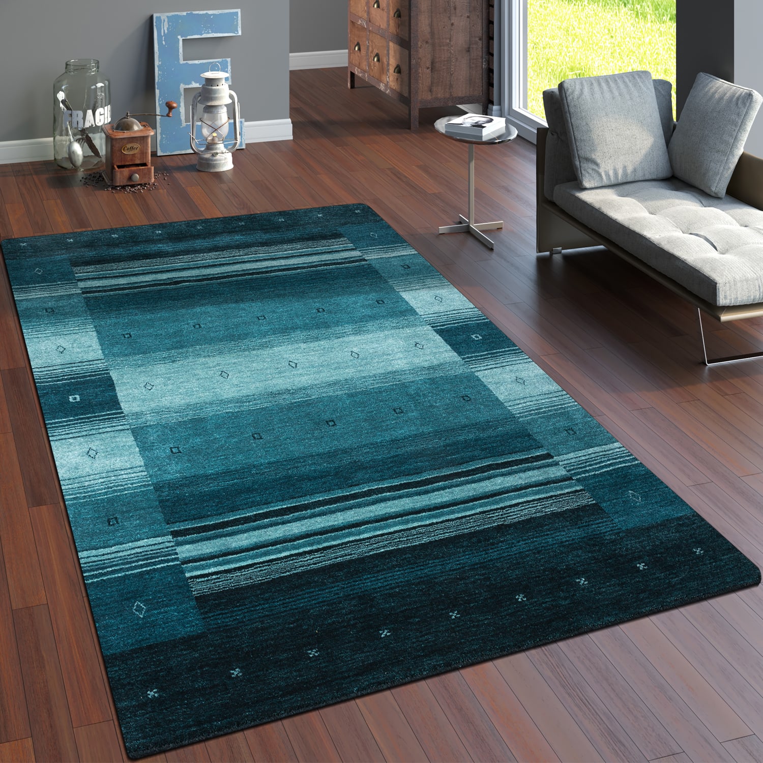 Gabbeh Teppich Gabbeh Grün