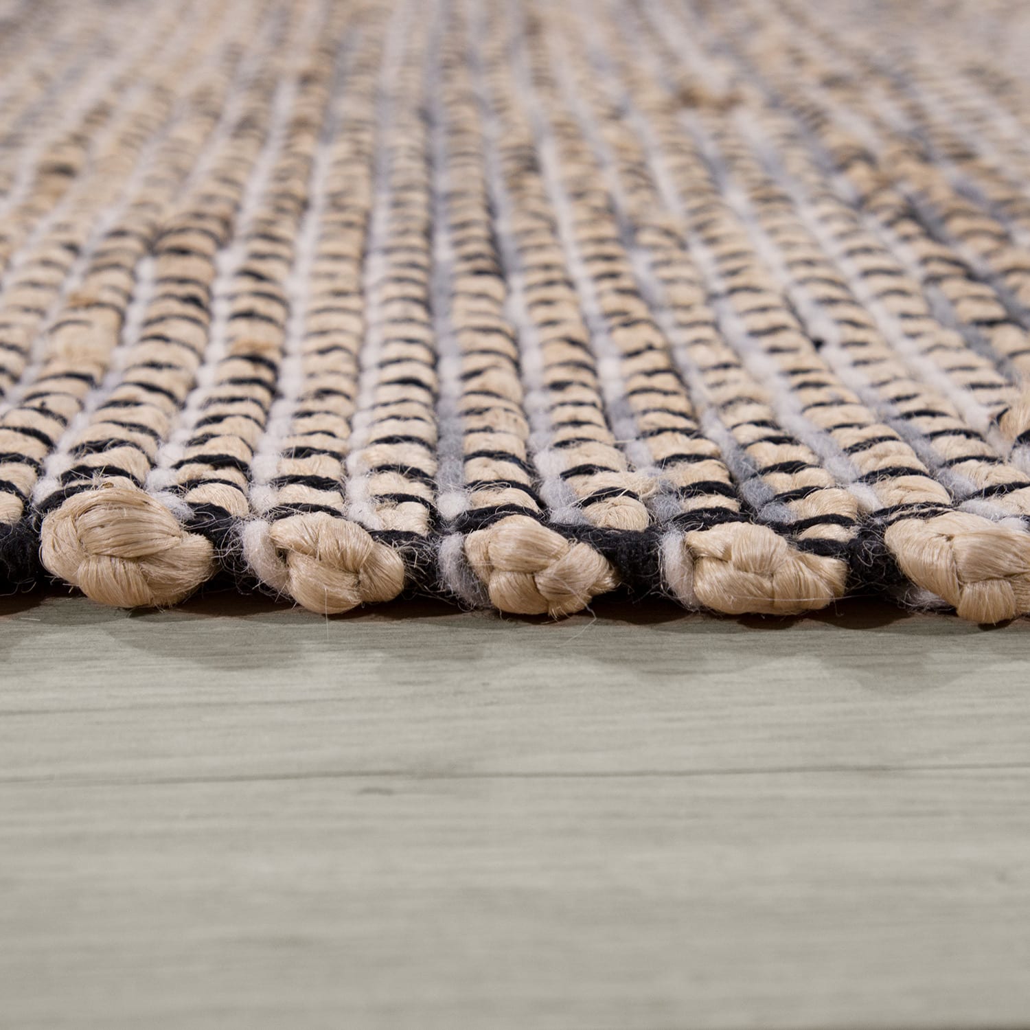 Handgewebter Teppich Odense Anthrazit