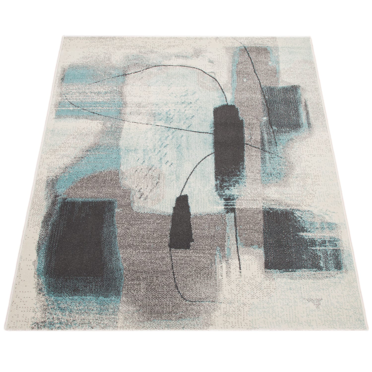 Moderner-Teppich Mero Türkis