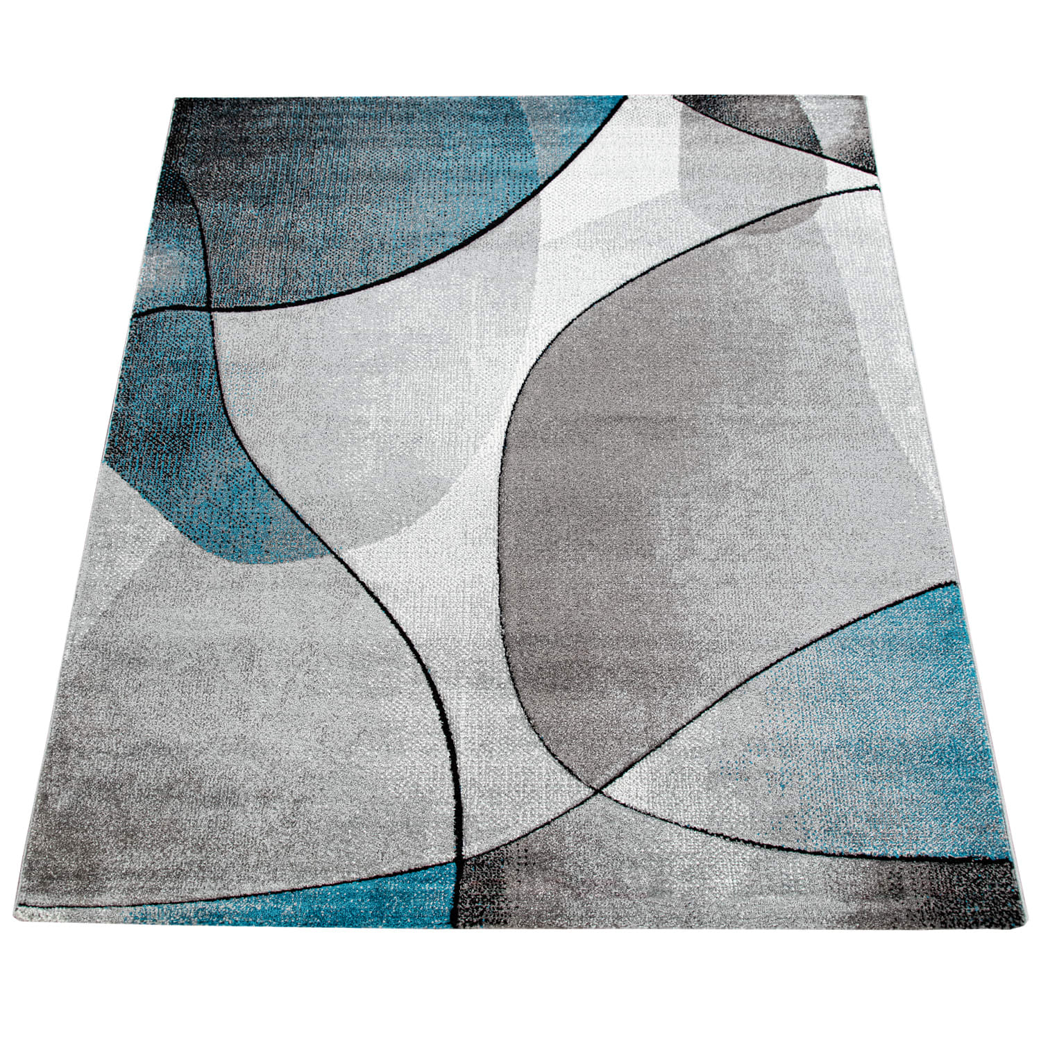 Moderner-Teppich Inferno Türkis
