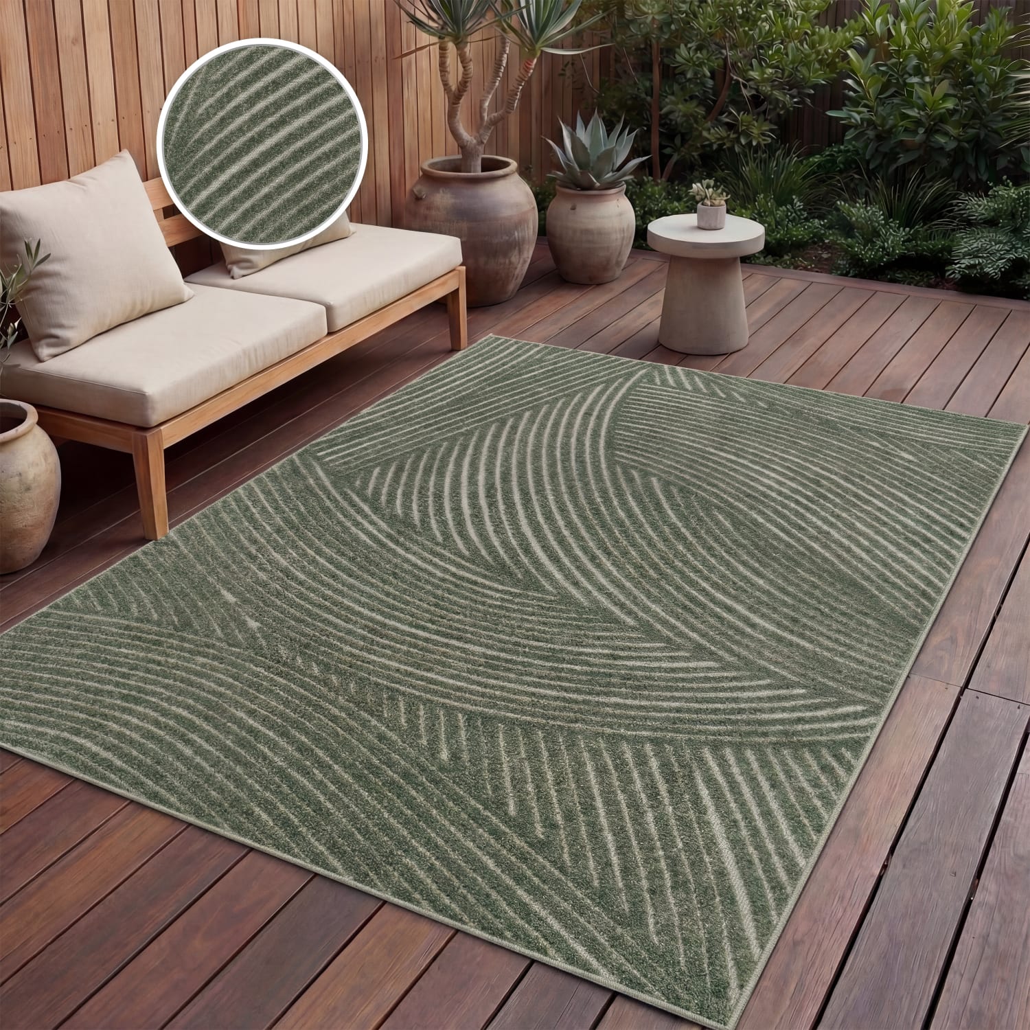 In- & Outdoor-Teppich Cotton Grün