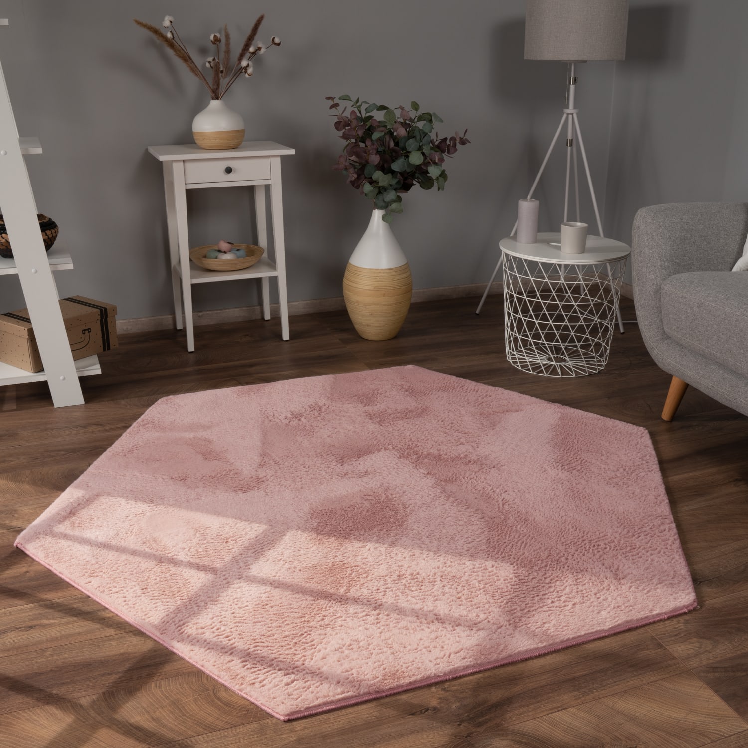 Flauschteppich Soft Pink
