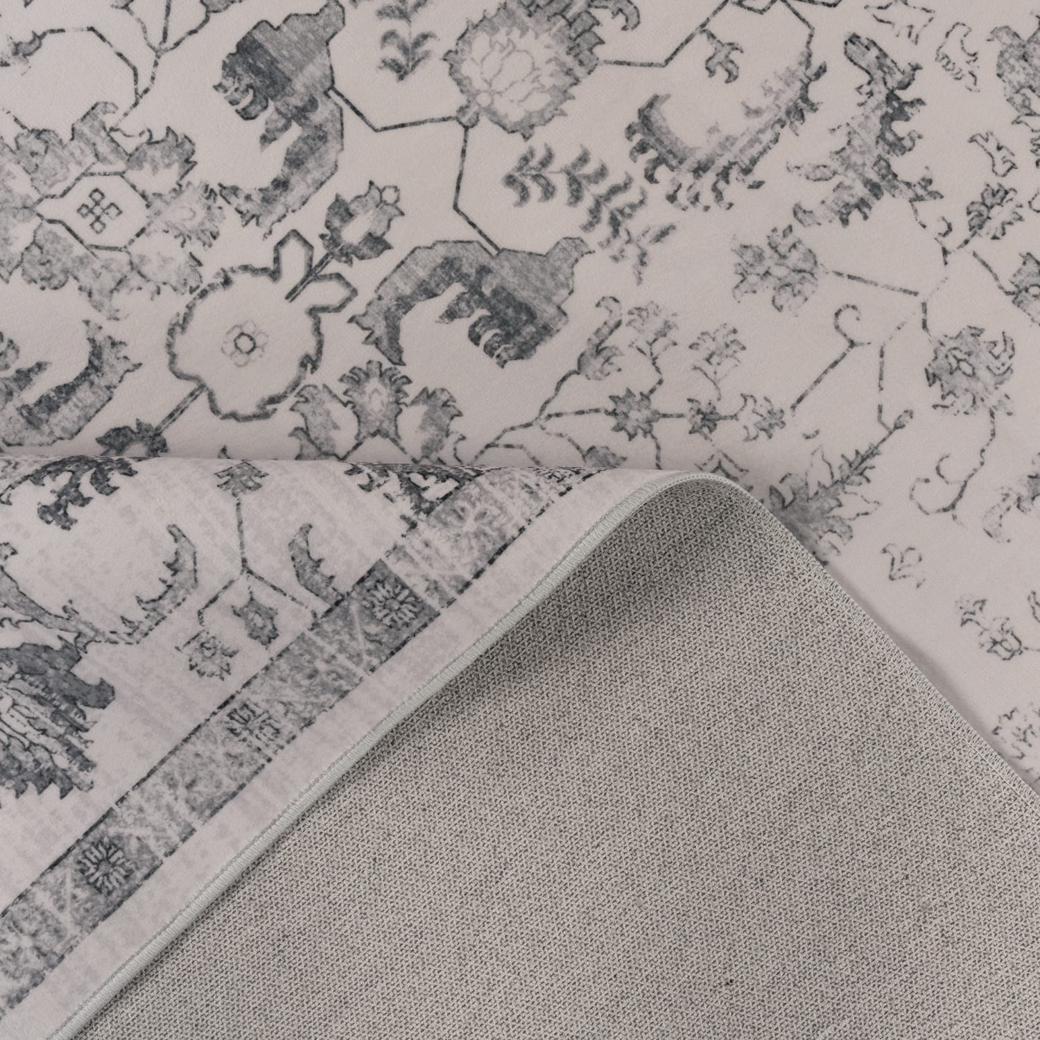 Teppich waschbar Semer Silber