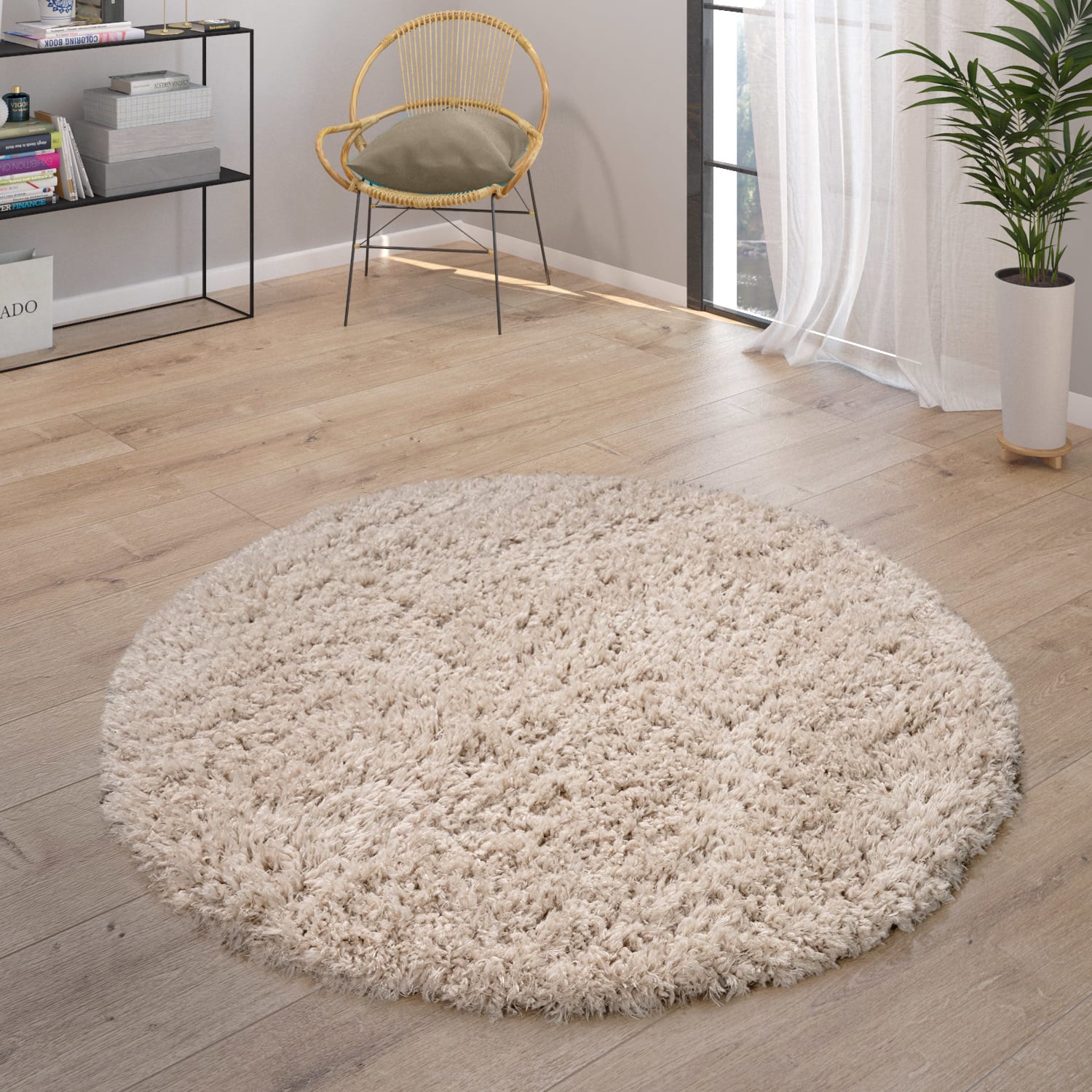 Hochflorteppich Milano Beige