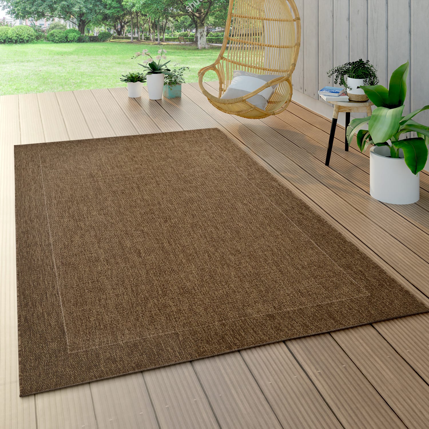 In- & Outdoor-Teppich Waregem Braun