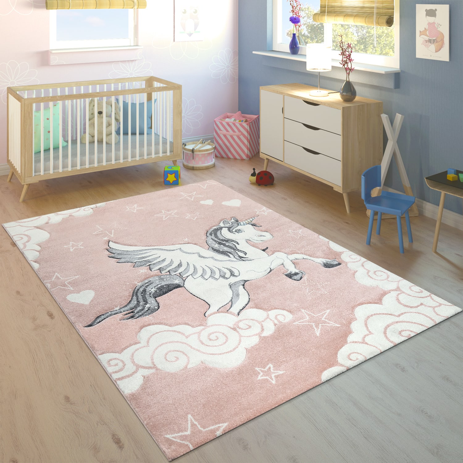 Kinder-Teppich Cosmo Pink