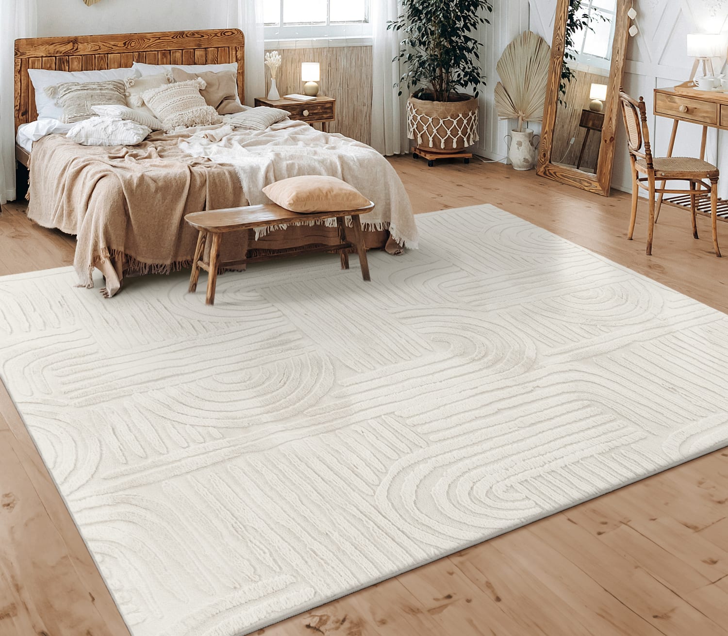 Fell-Teppich Lelystad Creme