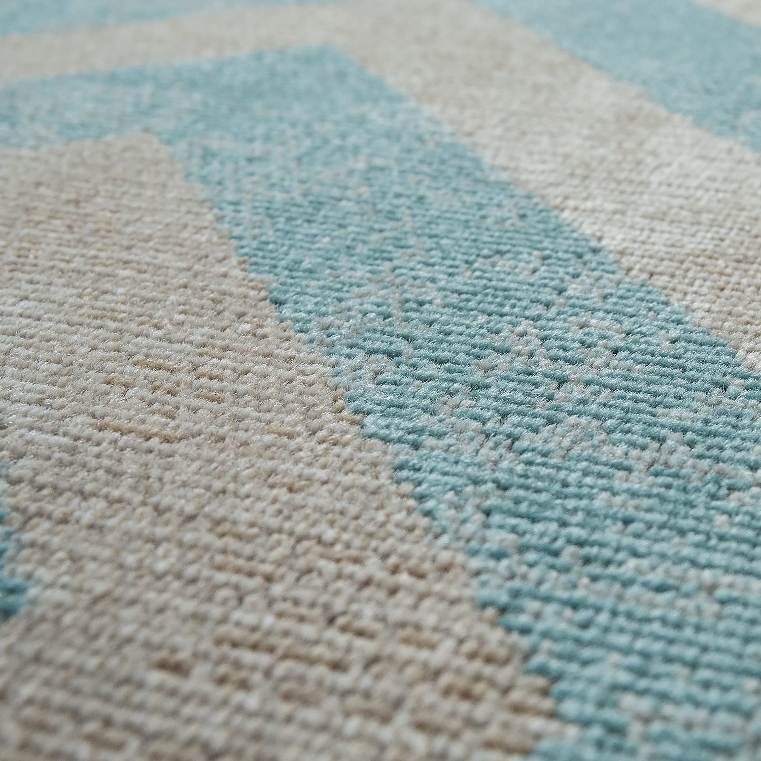In- & outdoor-teppich Poco | Blau-Weiß | 160 cm rund