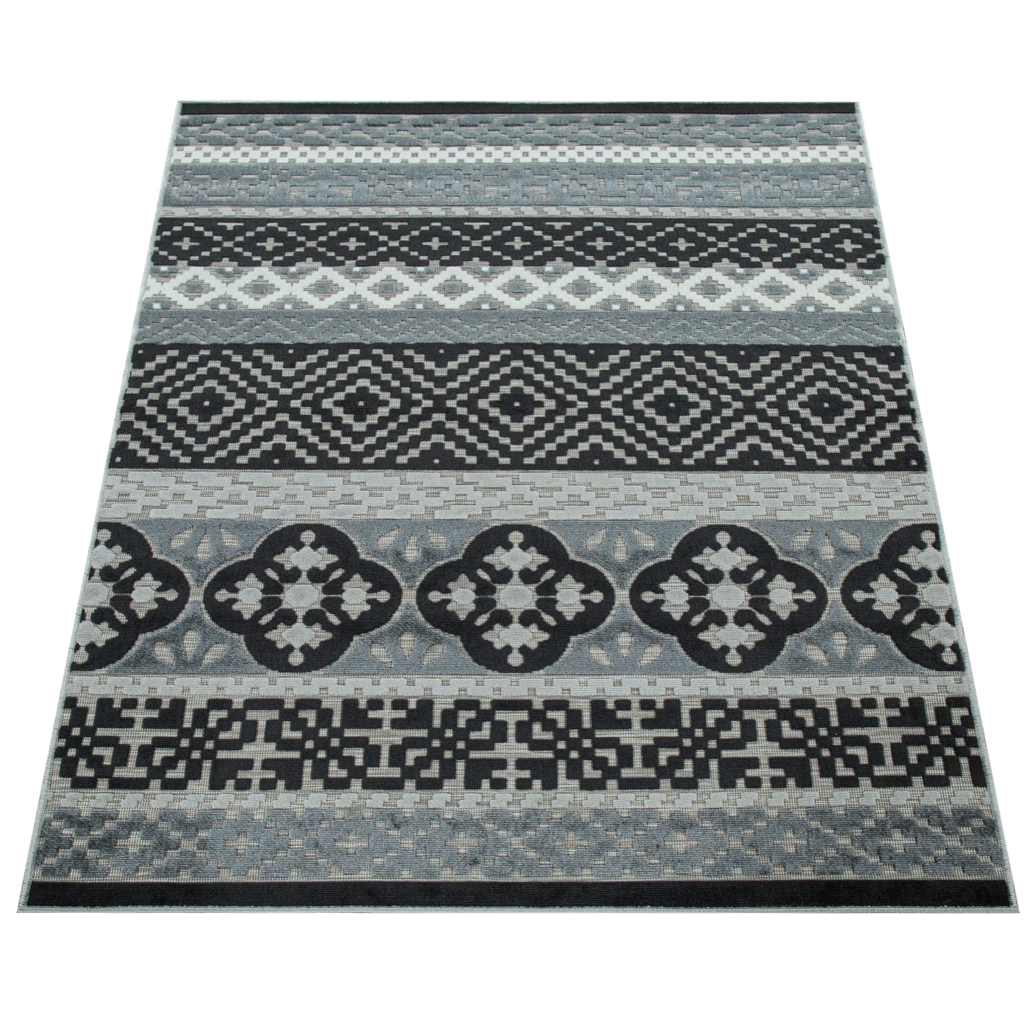 In- & Outdoor-Teppich Charleroi Schwarz