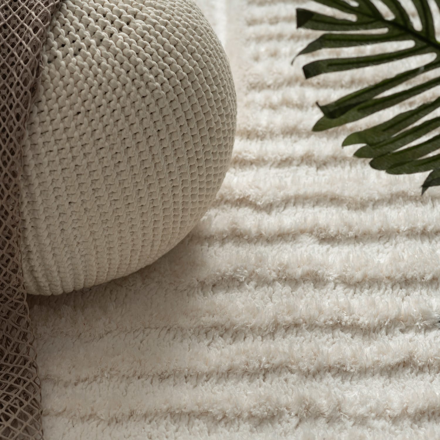 Hochflorteppich Palma Weiß