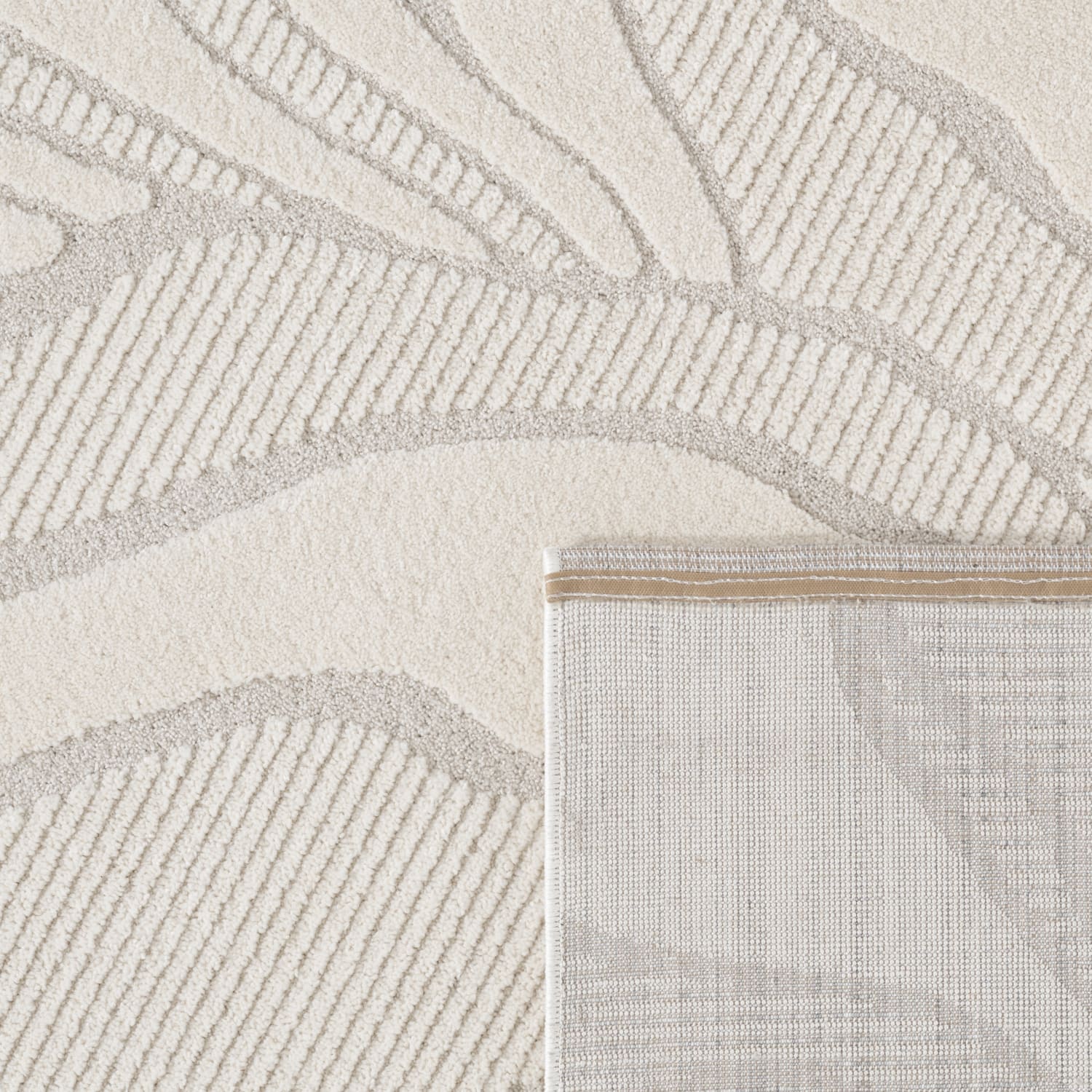 Moderner-Teppich Aura Creme