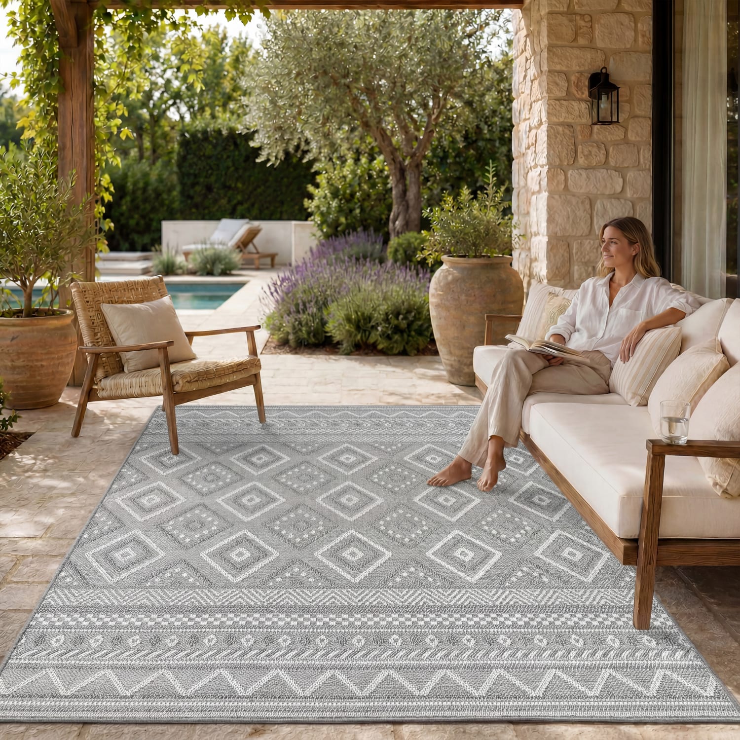 In- & Outdoor-Teppich Vermont Grau