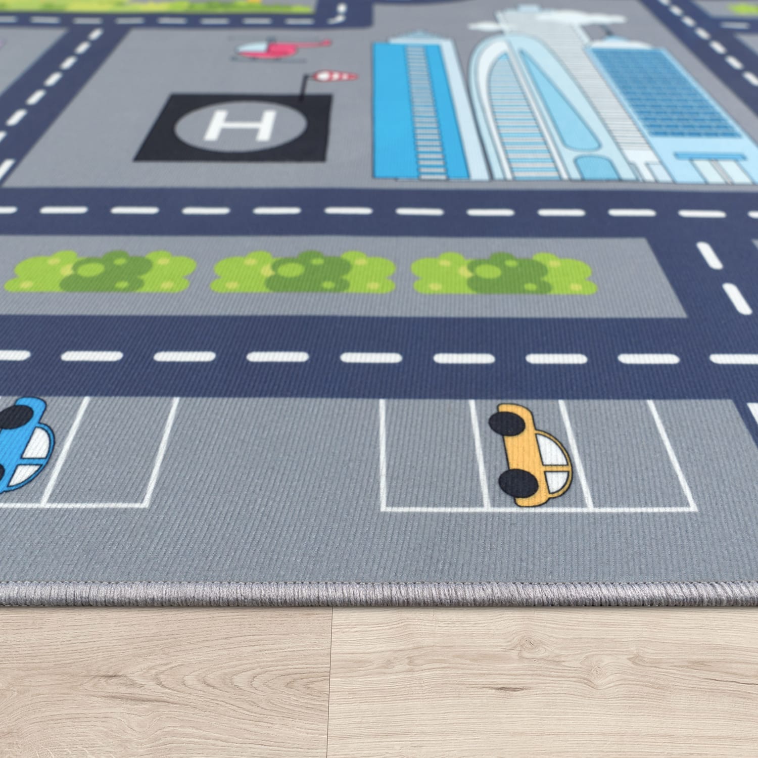 Kinder-Teppich Bino Grau